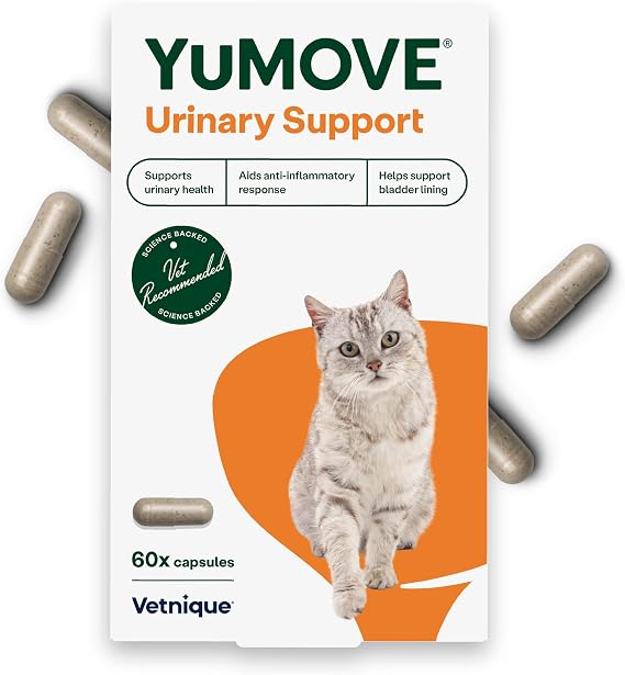 YuMOVE Urinary Care Supplements for Adult Cats, Urinary and Bladder Support with Natural Ingredients, 30 Sprinkle Capsules