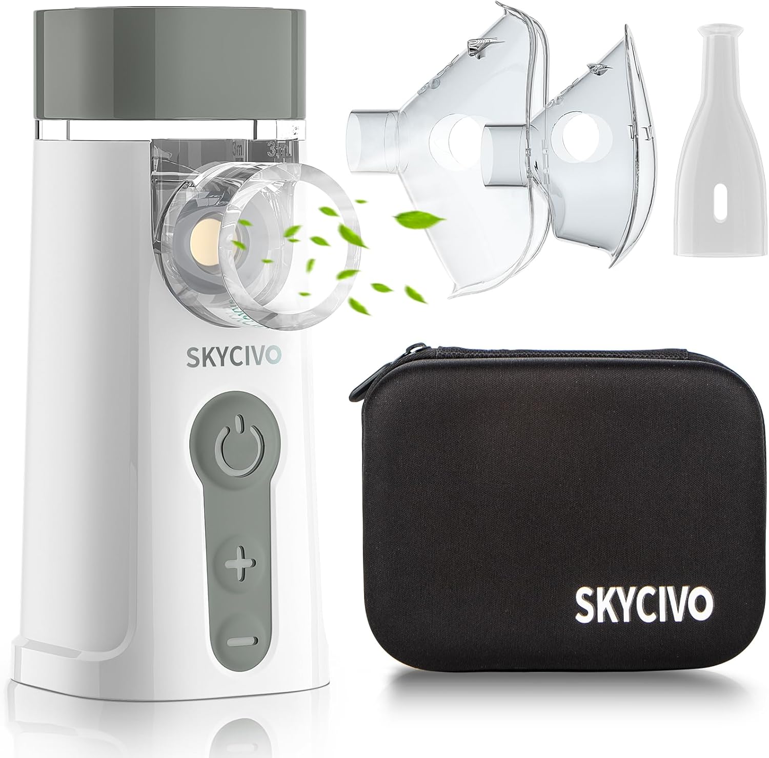 Nebuliser Machine for Adults & Kids, Micro-USB Rechargeable Nebuliser with 3 Adjustable Modes Easy to Use & Clean, Silent Portable Handheld Inhaler with Storage Bag for Home and Travel Use