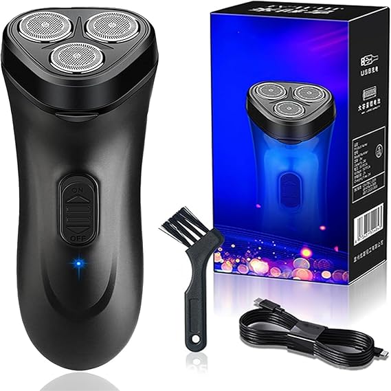Electric Razor for Men,2025 New Upgrade Waterproof Cordless Rechargeable Wet Dry Shavers for Men,Portable Face Shaver with Cleaning Brush,Electric Razor for Husbands Boyfriend Fathers