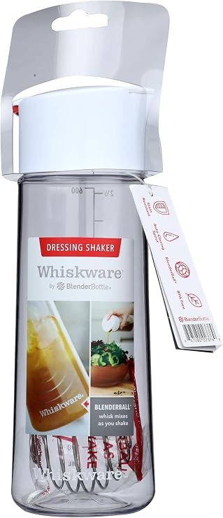 Whiskware Dressing Mixer Tritan Salad Dressing Mixer, White/Red