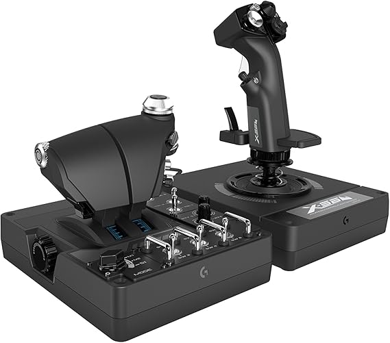 Logitech G X56 Hotas RGB フライト/スペースシミュレーター ゲームコントローラー ブラック