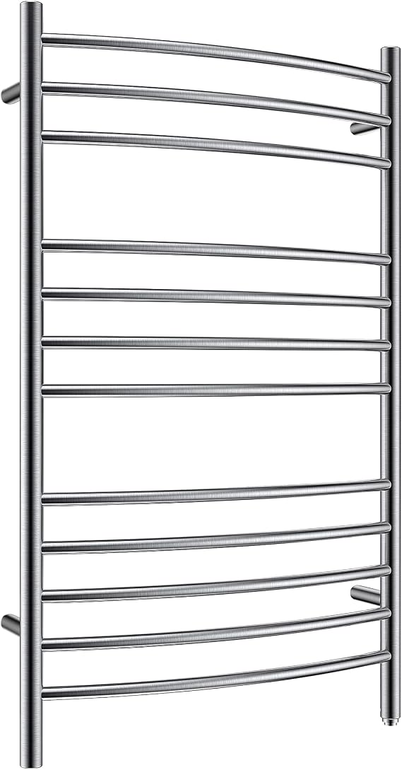 HEATGENE Towel Warmer, Heated Towel Rack, Plug-in/Hardwired, Brushed