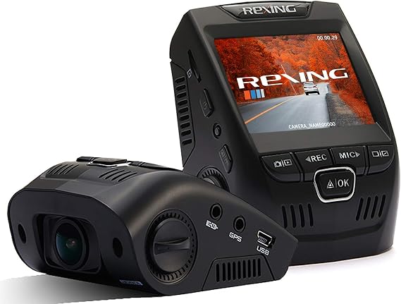 Rexing V1 Basic Dash Cam 1080P FHD DVR Car Driving Recorder, 2.4" LCD Screen 170Wide Angle, G-Sensor, WDR, Parking Monitor, Loop Recording