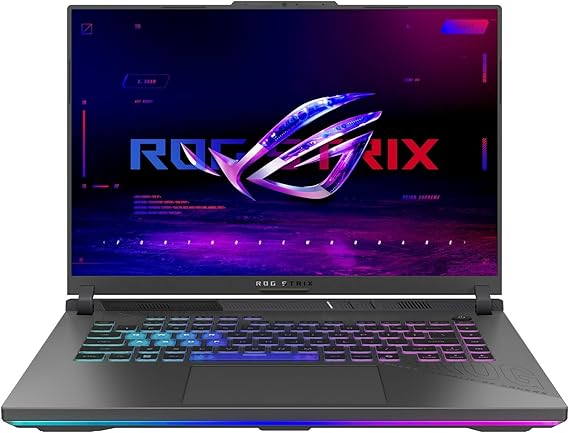 ASUS 2025 ROG Strix G 16 WUXGA 165Hz IPS Laptop 16-Core AMD Ryzen 9 8940HX NVIDIA GeForce RTX 5070 Ti 32GB DDR5 1TB SSD USB-C w/DP WiFi AX RJ-45 BT Webcam HDMI2.1 RGB Backlit KB Windows 11 Home