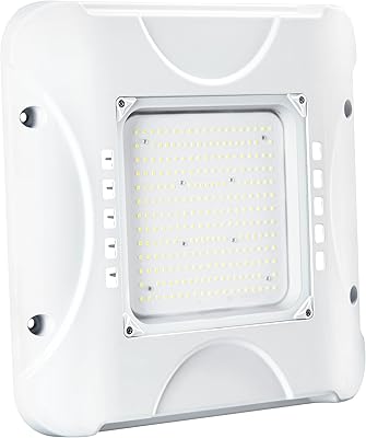 Parmida LED Canopy Light, 150W, 0-10V Dimmable, 100-277VAC, IP65 Waterproof, ETL, Shop Light, 5700K, 16.5 x 16.5, Gas Station, Warehouse, Garage, Street, Area & Outdoor Lighting, Commercial Grade
