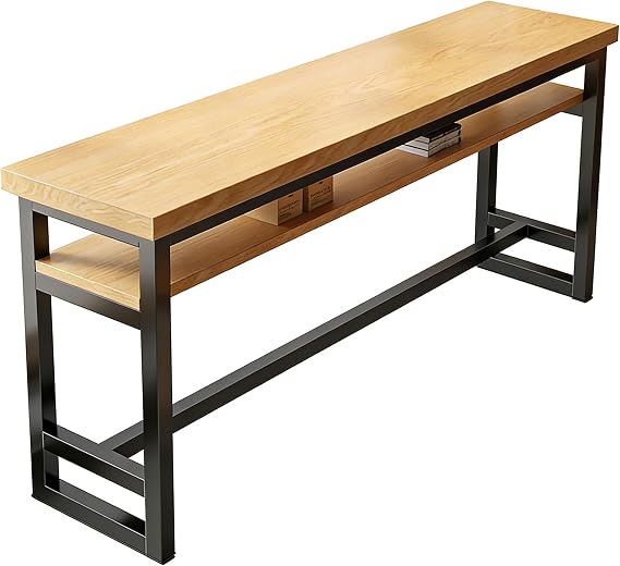 Narrow Bar Table - 41" Counter Height Long Bar Table