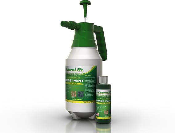 "Quick-Shot" Kit Grass Paint Kit. Includes 56oz. Sprayer & two 8oz. (Green) Ultra Concentrated Grass Paint Bottle covers 150-200 sq feet.