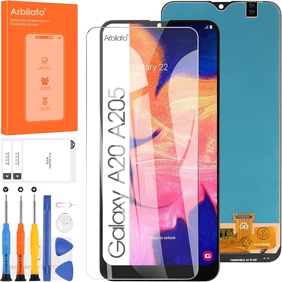 Incell Screen for Samsung Galaxy A20 Screen Replacement for Samsung A205 LCD Screen SM-A205F,SM-A205G,SM-A205W,SM-A205U Touch Display Digitizer Assembly Repair Parts(Black)
