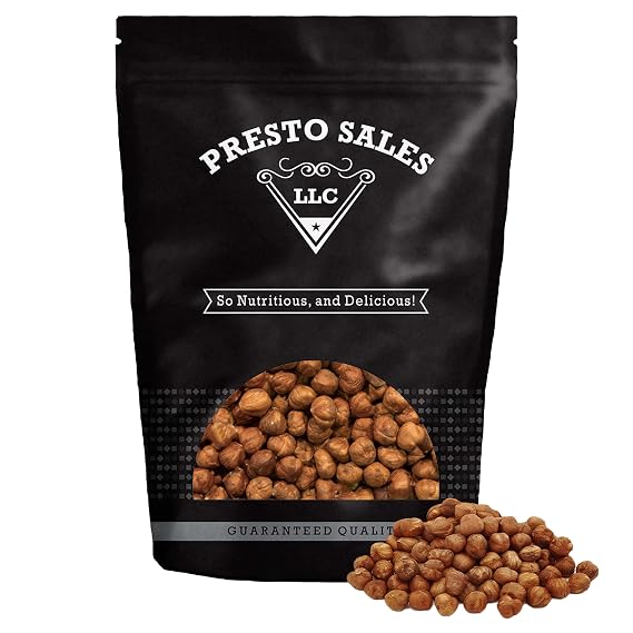 Presto Sales Large Shelled Hazelnuts Raw (AKA Filberts) 16 oz. | Non-GMO, Natural Healthy Protein Snack | Keto/Paleo Friendly | Resealable 1 lb bag