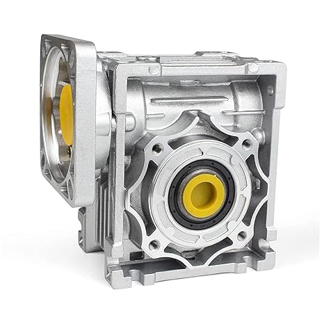 NMRV040 Worm Gear Gearbox Ratio 50:1,18mm Output Shaft,RV40 NMRV-040 Metal Gearheads Worm Gear Reducer for Nema34 Stepper Motor/Servo Motor