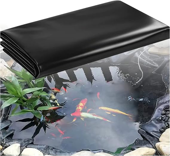 Pond Liner 4x4M/13x13FT HDPE Pond Skins for Outdoor Ponds, Waterproof UV Resistant Easy Cutting Preformed Underlayment for Waterfall, Fish or koi Pond, Fountains and Bed Planter,0.8mm/31mil [Energy Class A]