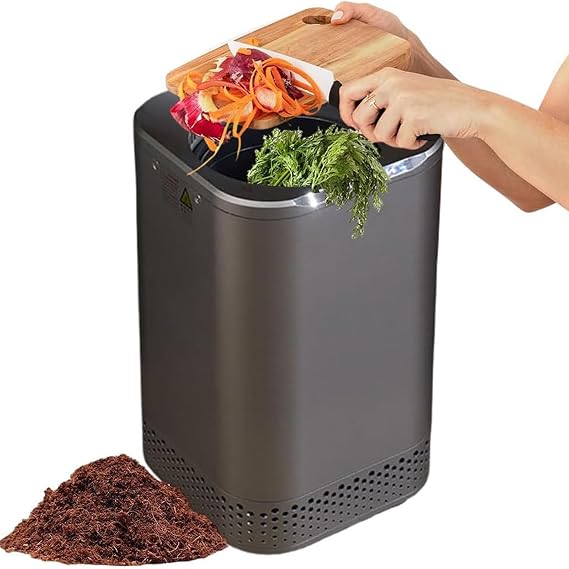 Smart Waste Compost Machine, Fast 3-8H One-Touch Turn Food Waste to Compost, 80% Reduction Food Compost Bin,Food Waste Disposal Machine for Commercial Kitchen,2.5L Capacity