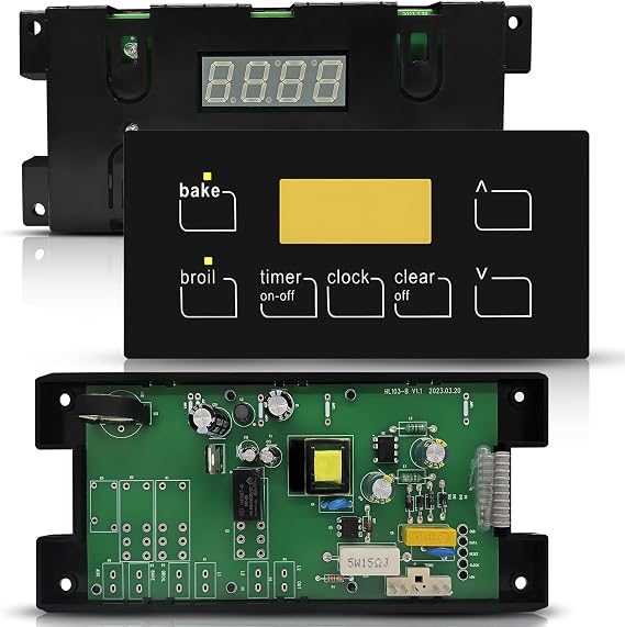 316455410 Range Oven Control Board for Electrolux Kenmore, Gas Range 7 Button Control Board Clock 5304518661