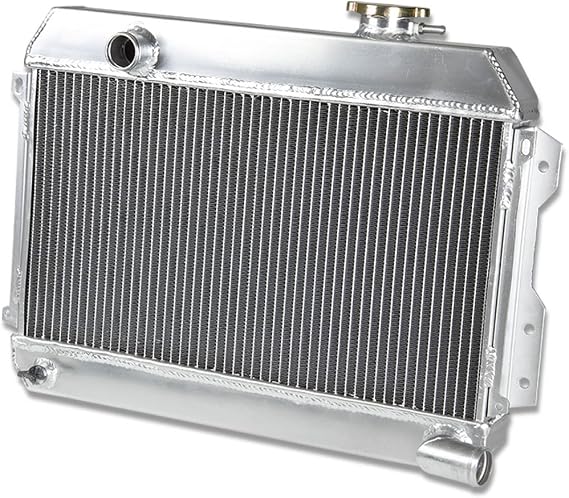 Auto Dynasty Radiator for 1968-1973 Datsun 521 Pickup 1.6L/1600/2000 | Full Aluminum 2-Row Racing Radiator