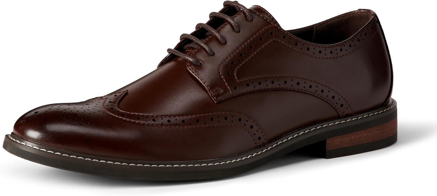Amazon Essentials Men's Wingtip Derby Dress Shoes