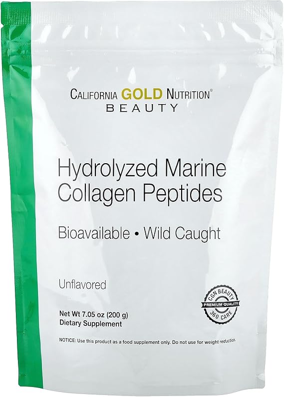 California Gold Nutrition, Hydrolyzed Marine Collagen Peptides, Unscented, 200g 7.05oz