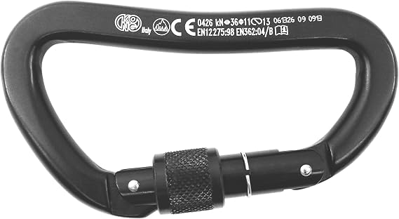 Kong Heavy-Duty Aluminum Screw Gate Black | locking-carabiners