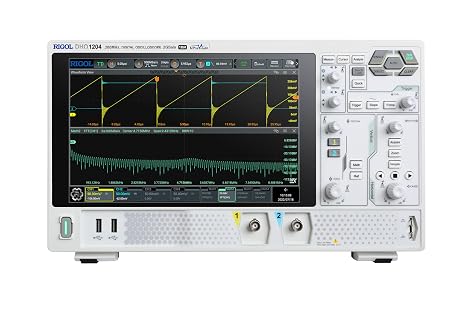 RIGOL DHO1204 Digital Oscilloscope - 200 MHz, 4-Channel, 12-bit Resolution, 10.1" Touchscreen for Electronics Lab & Engineering