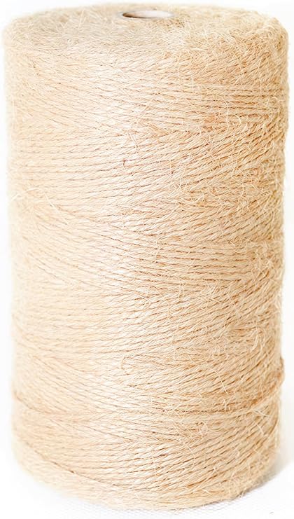 2MM Natural Jute Twine String 1100Ft Brown Durable Jute Rope, Used for Hand Crochet, Climbing Plant, Gardening Flowers, Home Decorations, Art Crafts Gift Packaging, Weddings, Christmas