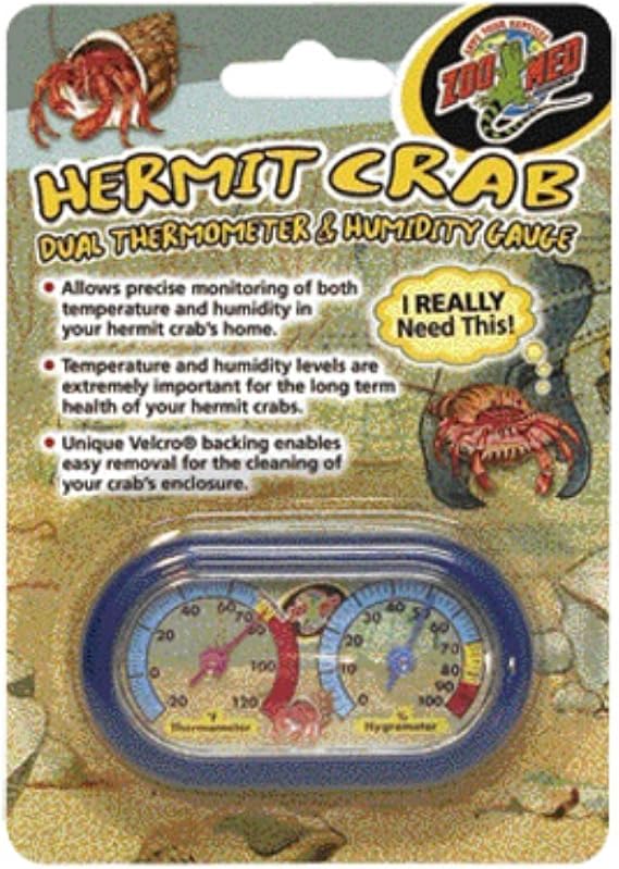 Zoo Med Hermit Crab Dual Thermometer and Humidity Gauge