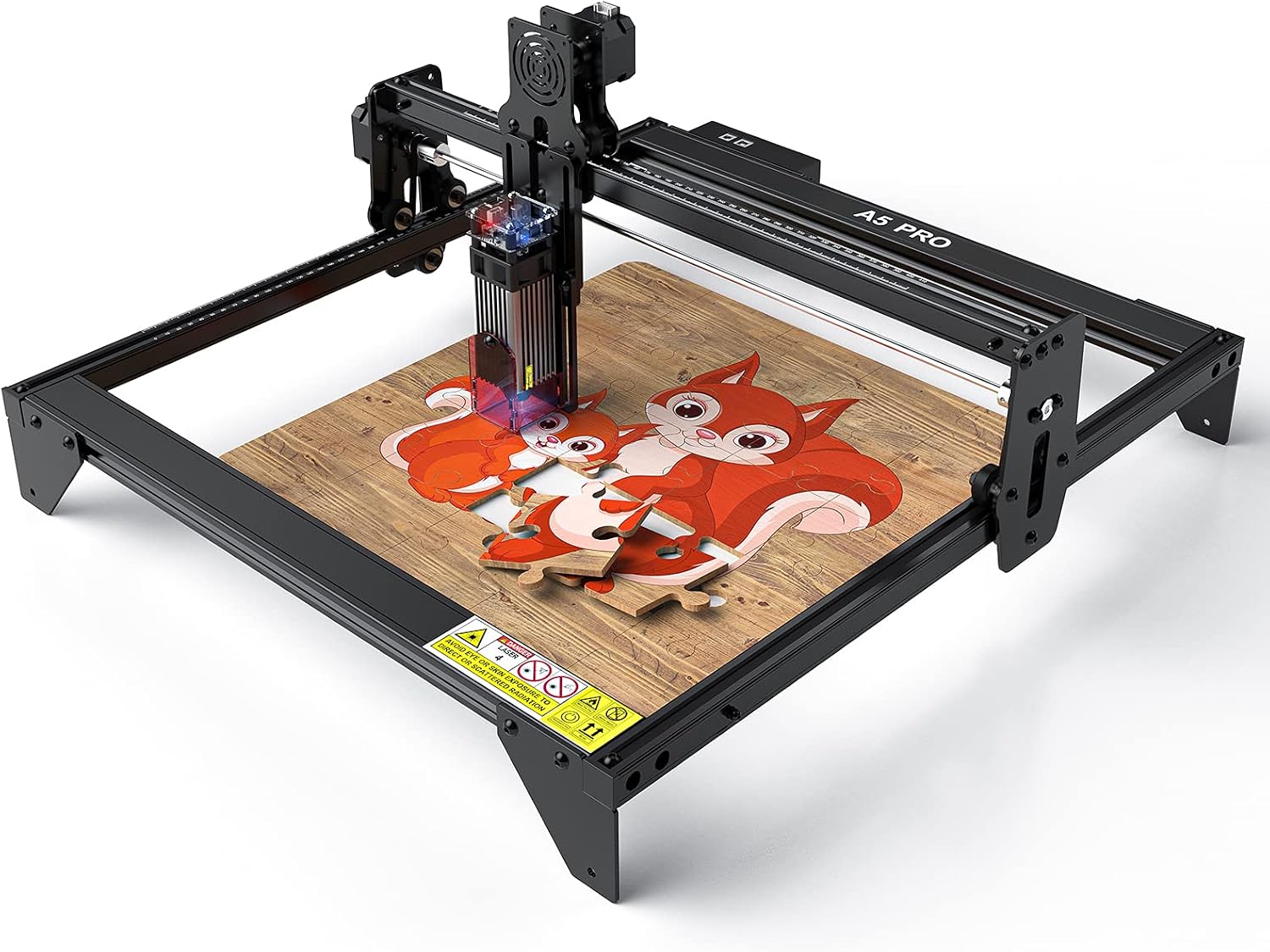 Laser Engraver, 40W A5 Pro FixedFocusing Laser Engraving Cutting Machine, 5.5W Compressed Spot LD CNC,410x400mm Large Engraving Area,Fast and High Precision Cut Engraver for Metal Wood Vinyl Leather