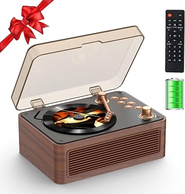 CD Player Portable Bluetooth: Kegaudio CD Players for Home with Speakers 3600mAh Rechargeable & Radio & Remote Control Vintage CD-Player Support USBAUX Playback Headphone Jack Dark Walnut