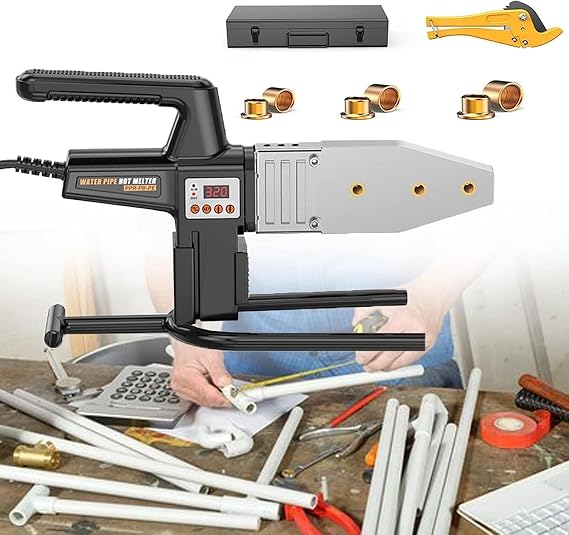 Water Pipe Fusion Welding Machine, Hot-Melt Plastic Welder for PPR/PE/PP Pipes 20-63mm