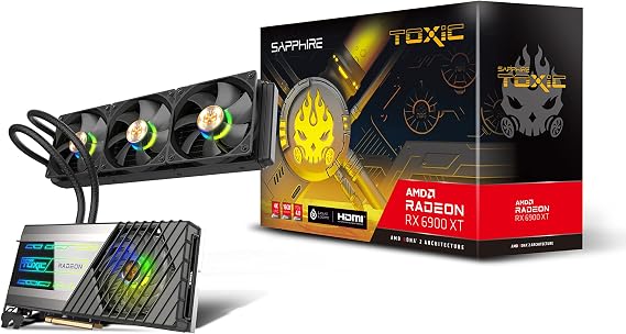 Sapphire 11308-06-20G Toxic AMD Radeon RX 6900 XT Limited Edition PCIe 4.0 Gaming Graphics Card with 16GB GDDR6