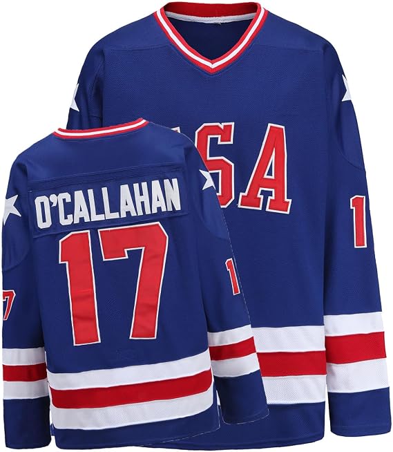Hockey Jersey of USA 1980 Olympic Team Ice Hockey Jerseys Stitched Letters and Numbers S-L