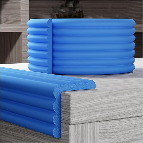Corner Protectors,Foam Edge Protectors, Edge Corner Protector Guards, Sharp Edge Corner Edge Foam Padding, Wall Edge Bumpers Pole, Table Protector Cushion, Strong AdhesiveBlue,2pcs
