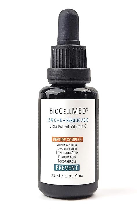 15% CE+Ferulic Vitamin C Serum for Face with C-Ester, Alpha Arbutin & Ultra Low Molecule Hyaluronic Acid