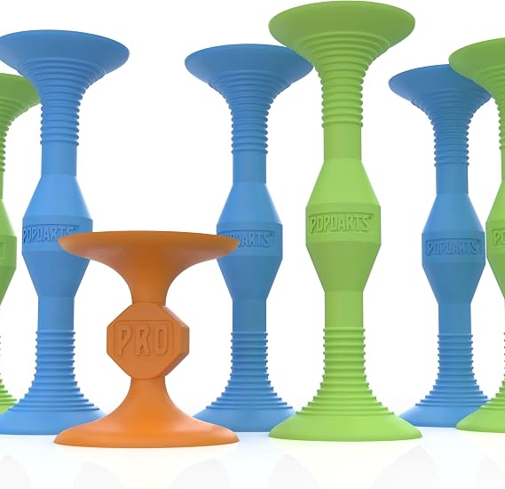 PopDARTS Original Dart Game Set Blue/Green - Indoor, Outdoor, Suction Cup Toss Game - Try It Once