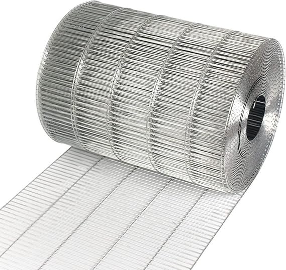 Wire Mesh Roll, 1X10cm Hole Galvanized Welded Wire Mesh Aviary Fence Poultry Netting Air Bricks, 1.8Mm Wire Diameter,Silver,0.3x3m(12x118inch)