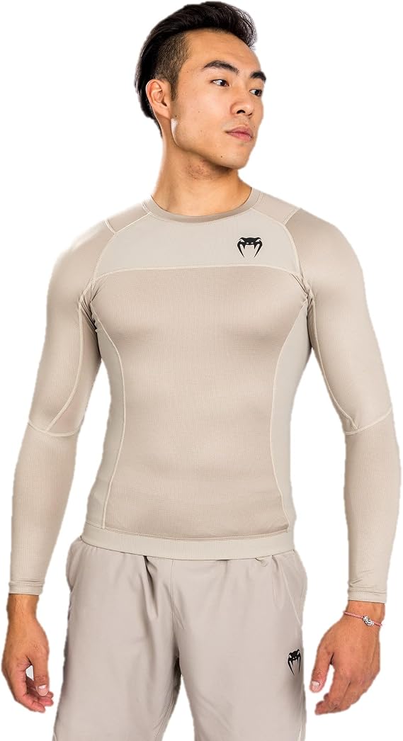 Venum Shirt Venum G-fit Air Rashguard Longsleeve - Sand Mens