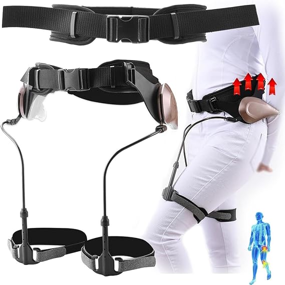 Ergonomic Power Exoskeleton for Walking Aid Professional Walking Aid, 50% Effort Reduction,Lower Limbs Assisted Rehabilitation Training Equipment,for Stroke Rehab, Travel and Daily Mobility