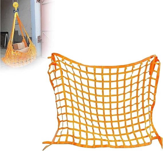 Heavy Duty Cargo Lifting Net  -  Slings, Loading And Unloading Heavy Loads, Cargo Lifting Straps Nylon sling nets(4 X 4M/Mesh 15cm/Load 2.5t)