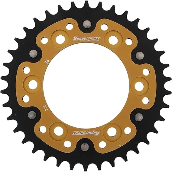 Supersprox - Gold Stealth Sprocket, 38T, Chain Size 520, Rst-735-38-Gld