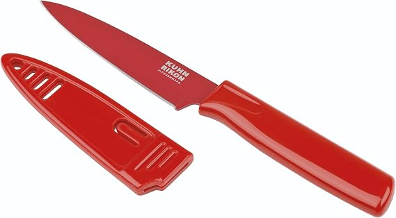 Kuhn Rikon Colori 果物ナイフ 4インチ こびりつきなし レッド 2811