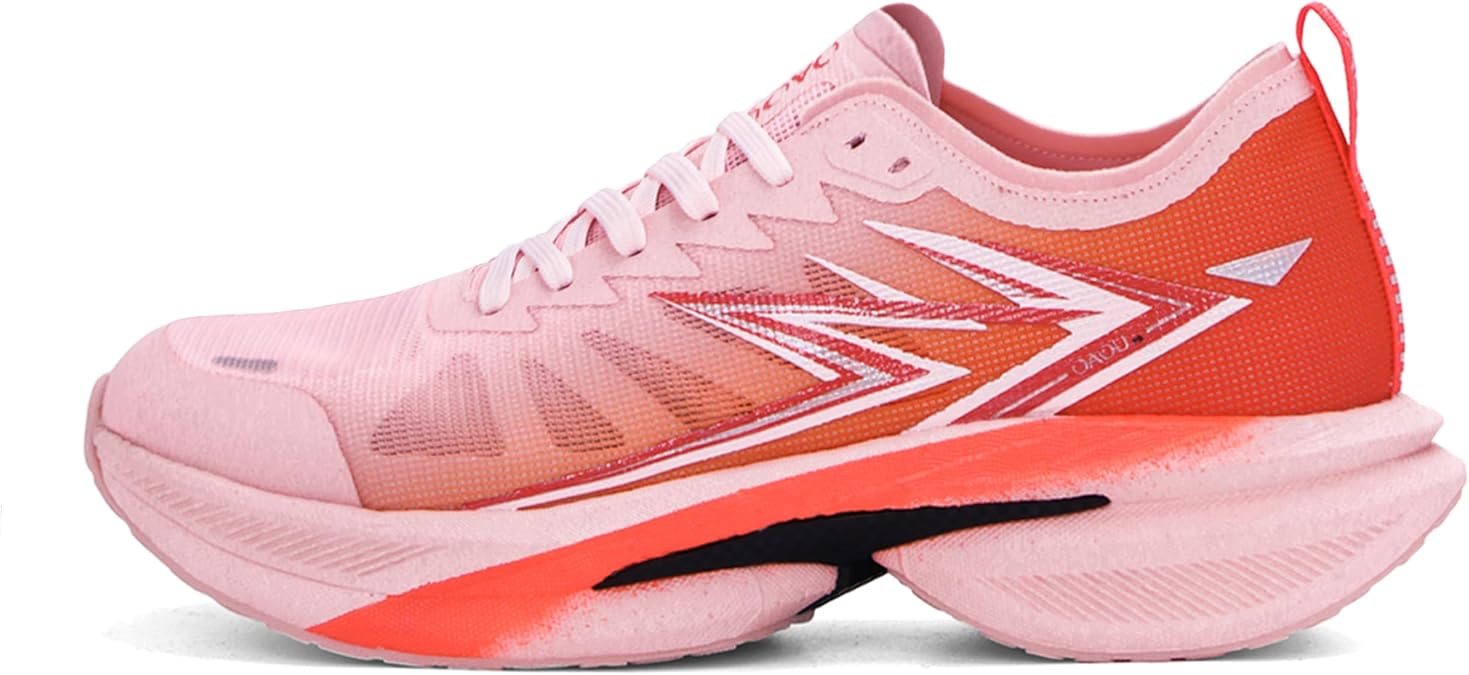 Carbon Plate Marathon Running Racing Shoes Women Stable Support Shock-Relief Ultra-Light TPU Outsole Rebound Sneakers