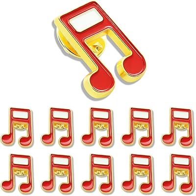 61250100pcs Music Dual Note Lapel Pin Music Lover Brooch Bulk -Metal Love of music badge For Hat Men Women Jackets Suits