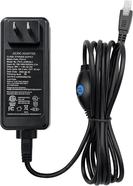 Adjustable Bed Richmat PS1L-A29018-2 Class 2 Power Supply Adapter | Electric Bed Power Adapter Replacement