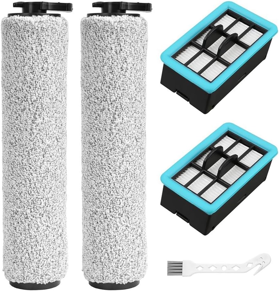 Replacement Brushes and Filters for Bissell CrossWave 3831 HF2 Floor Scrubber, for Roller Brush and Filter Accessory Kit