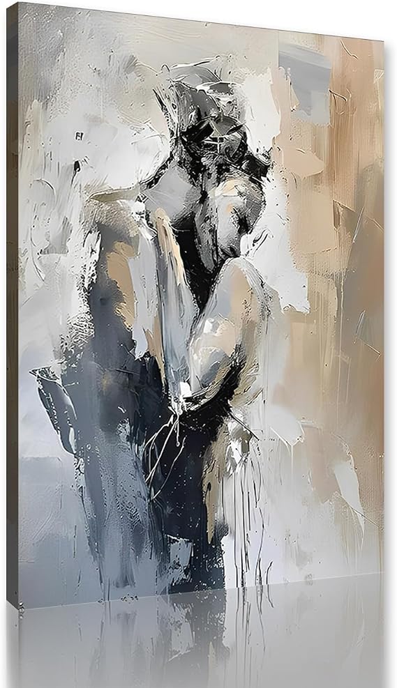 Yeesjoee Sexy Wall Art Abstract Sexy Picture Wall Decor Abstract Couple Nude Art Sexy Painting Canvas for Living Room Bedroom, 12 x 16inch
