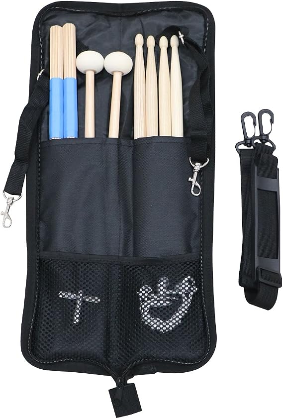 Drum Sticks Bag - With drum key gift (black)