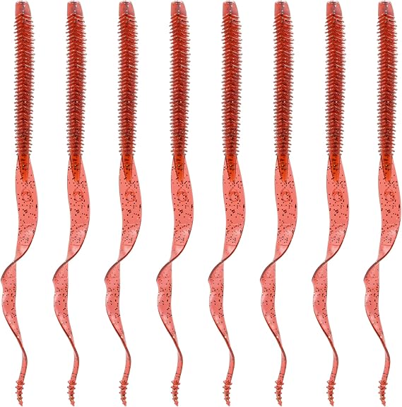 6th Sense Boosa Ribbon Tail Worm Bass Fishing Lure with Alternating Ribs, Flexible Body Action, and Vibrating Ringed Tail for Added Motion Made in the USA