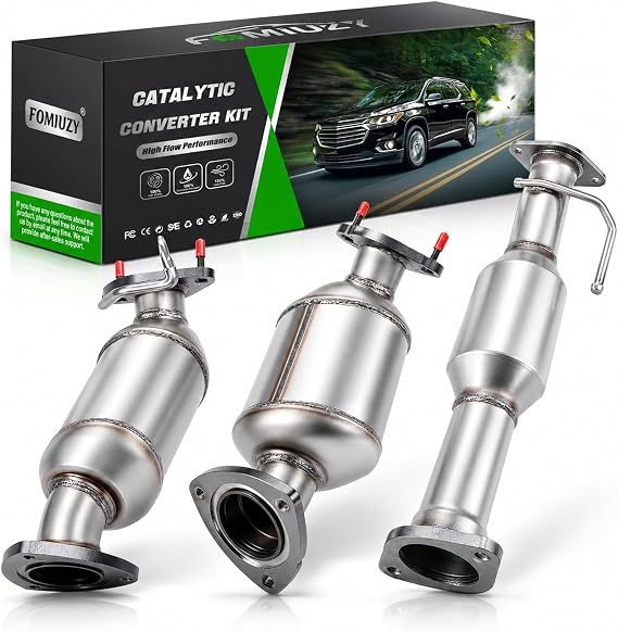 High Flow Front Catalytic Converter Kit Direct-Fit Chevy Traverse 2009-2017 GMC Acadia 2007-2017 Buick Enclave 2008-2017 Saturn Outlook 2007-2010 3.6L