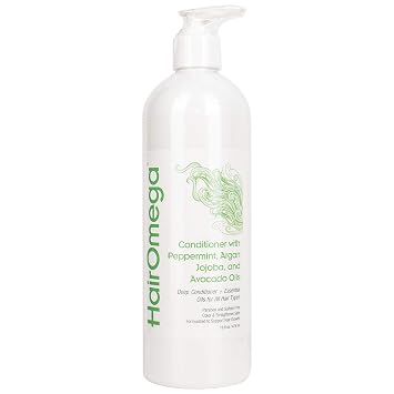 DrFormulas Conditioner, 16 oz - HairOmega Sulfate Free with Deep Conditioning Moroccan Argan, Jojoba, Avocado Oils For Thin, Dry, Damaged Hair, Color Treated Hair Safe