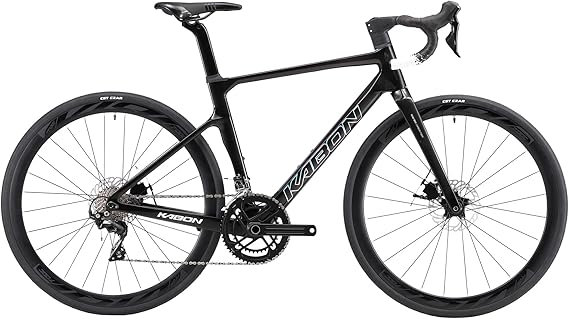 KABON Carbon Road Bike, 700C Carbon Fiber Frame Road Bike with 105 R7000 22 Speed Disc Brake Racing Bicycle for Men and Women