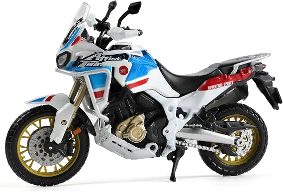 Compatible for Honda Africa Twin Adventure Dirt Bike Model 1:18 Motorcycle Bike Toy Motocross Model Black Motorcycle Toy Supercross Collection Gift for Men