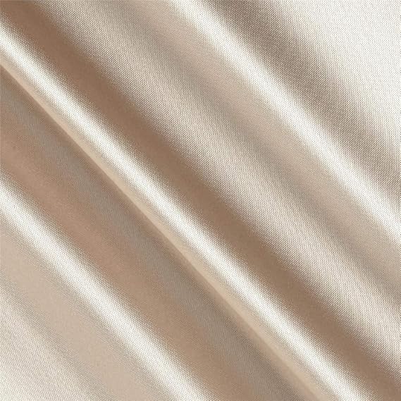 Silky Satin Charmeuse Solid Taupe Fabric by The Yard